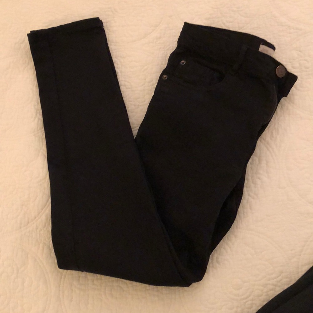 ZARA boys straight leg black jeans